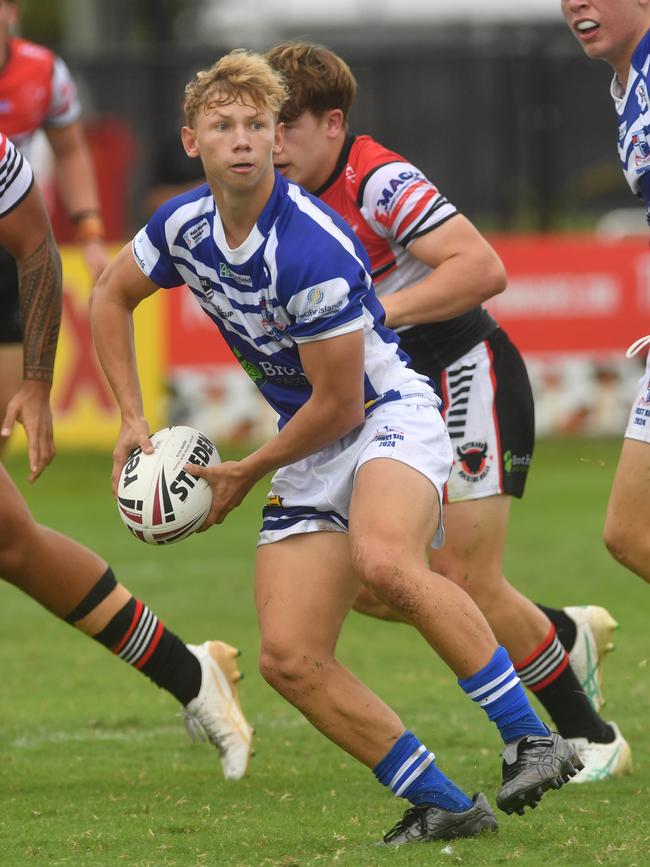 Kirwan High against Ignatius Park College in the Northern Schoolboys Under-18s trials at Brothers Rugby League Club in Townsville. Kyhnaan Kennedy. Picture: Evan Morgan