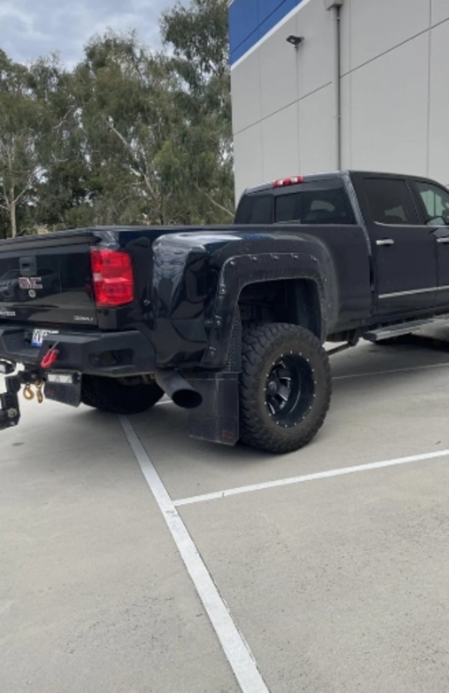 Another "Yank Tank" believed to be parked in the Spotlight carpark in Box Hill South. Picture: Reddit