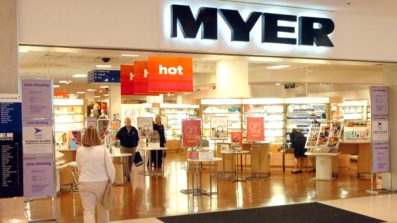 Myer is cutting its floorspace by 30,000 square metres by August.