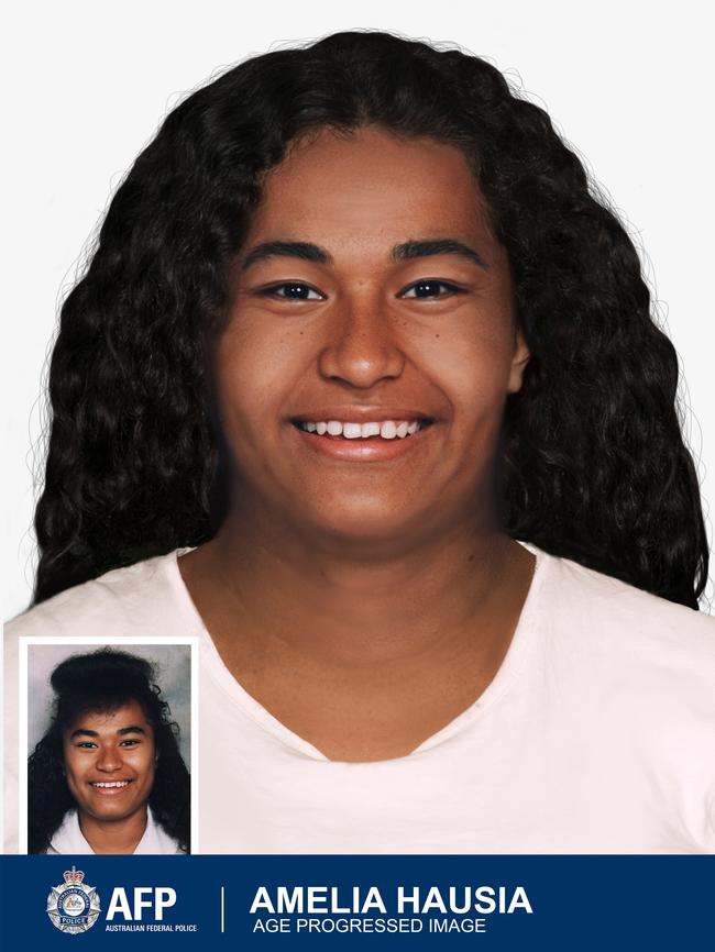 Age progressed image of Amelia Hausia. Picture: Supplied