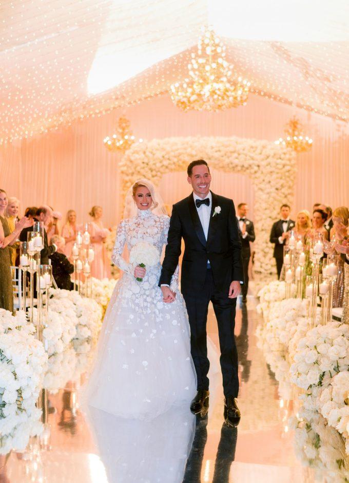 At her dreamy Bel Air wedding Paris Hilton walked down the aisle