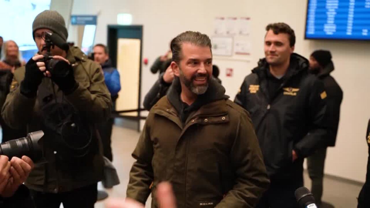 Donald Trump Jr. 'really excited' as he arrives in Greenland