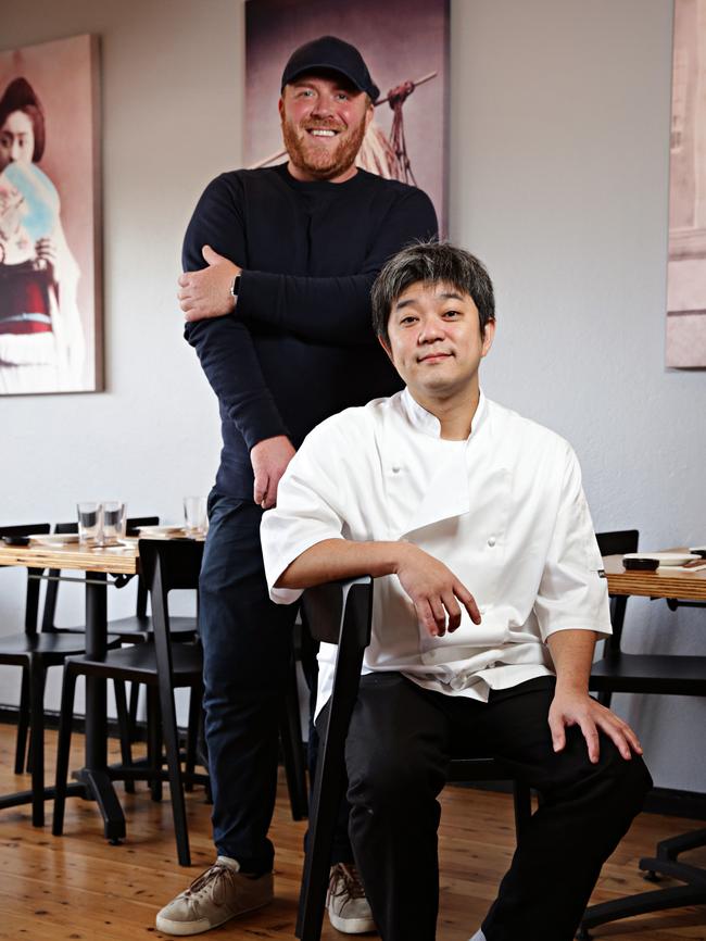 Co-owner Sebastian Kadas and head chef and owner Mitsuhiro Yashio. Picture: Adam Yip