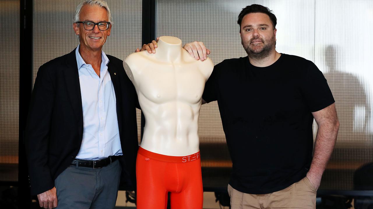 David Gallop (left) will be chairman of male underwear business Step One, founded by Greg Taylor and floating on the ASX . Picture: Jane Dempster/The Australian.