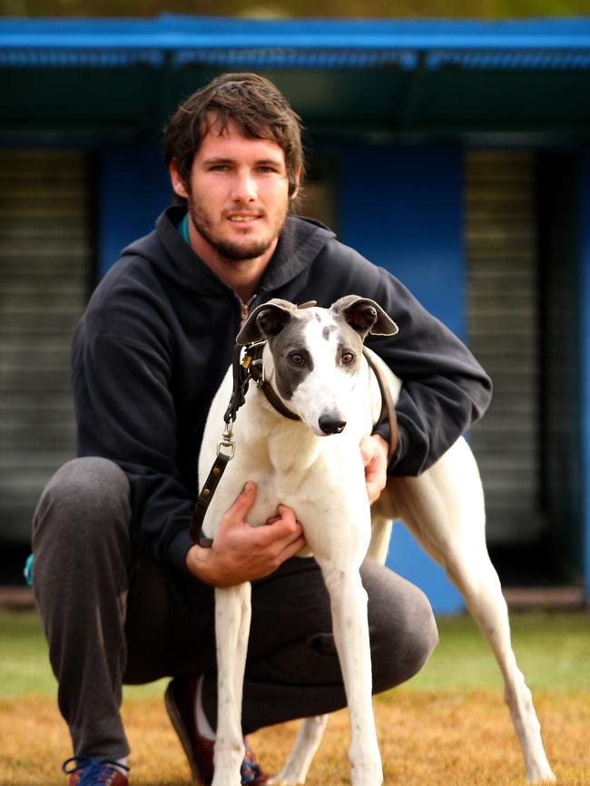 . Nathan Austin with Happy Petracca. Pic Nathan Edwards