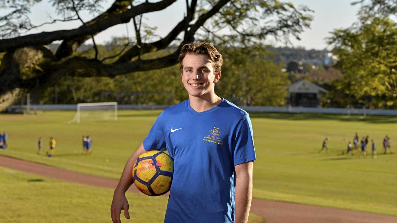 IN CHARGE: Fletcher McDonald will captain the Toowoomba Grammar School First XI against the Anglican Church Grammar School (Churchie) this weekend. A win will help Grammar close in on a third GPS title. Picture: Kevin Farmer