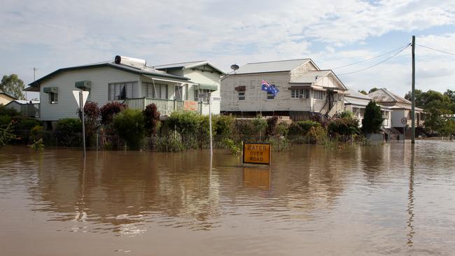 Flooding around Depot Hill in Rockhampton in 2013. Pics Tim Marsden