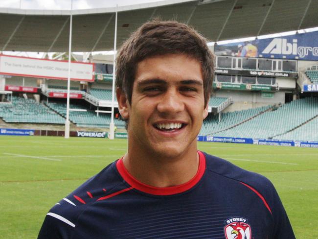 Former junior Springboks player JP du Plessis (18) from South Africa, who has changed codes and is a new recruit for Sydney Roosters NRL club, at the SFS in Sydney.