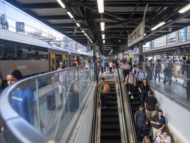 Commuters at central station as a proposed train dispute rolls out this week. Picture: Jeremy Piper