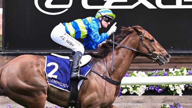 Another Wil ridden by Jamie Kah wins the The Damien Oliver at Flemington Racecourse on November 02, 2024 in Flemington, Australia. (Photo by Reg Ryan/Racing Photos via Getty Images)