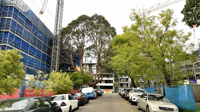 Housing development on the corner of Rosebank Ave and Cliff Rd. (AAP IMAGE)