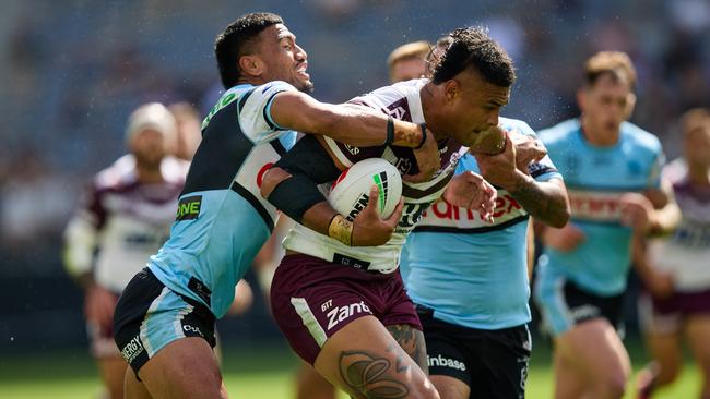 NRL 2025 RD06 Cronulla-Sutherland Sharks v Manly-Warringah Sea Eagles - Haumole Olakau'atu NRL PHOTOS