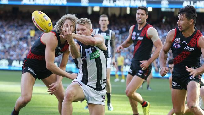 Collingwood and Essendon are a strong chance to meet in consecutive weeks. Picture: Michael Klein.