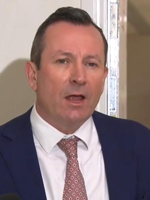 WA Premier Mark McGowan on Wednesday.