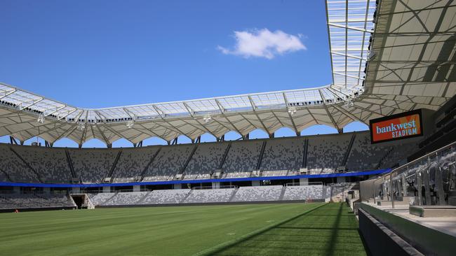 The new Western Sydney Stadium in Parramatta will feature four levels of LED screens. Picture: Damian Shaw