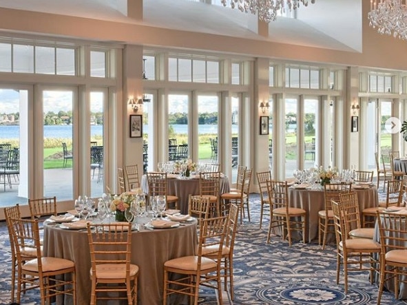 Inside Trump’s Gold Links golf club at Ferry Point in New York. It received an honourable mention on a list of the top three new clubhouses in the world.