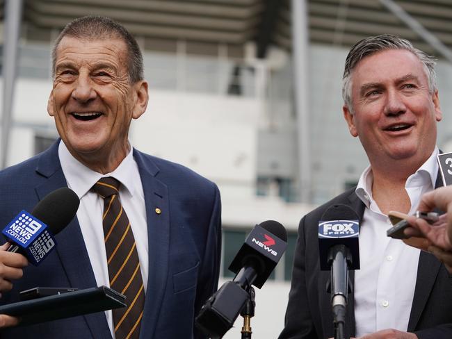 Jeff Kennett and Eddie McGuire both scored an invite. Picture: Stefan Postles