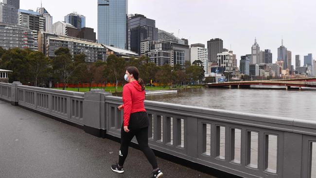 Masks are expected to be needed in Victoria for some time to come. Picture: AFP