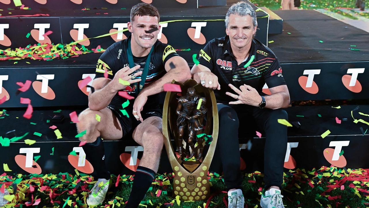 The King and Prince of the NRL. Photo by Izhar KHAN / AFP.