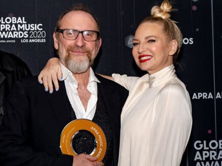 Sia with former Men at Work frontman Colin Hay at the Global APRA Music Awards LA. Picture: Nick Demarais