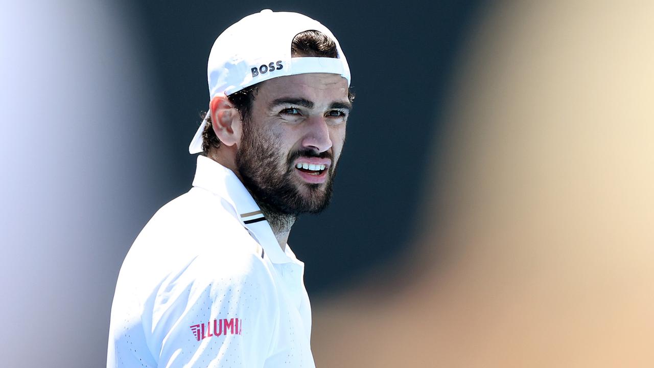 Matteo Berrettini is out of the tournament. (Photo by Kelly Defina/Getty Images)