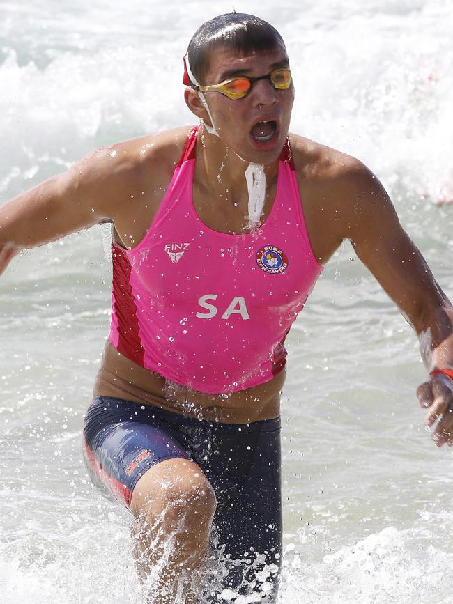 Mixed surf race swimmer.