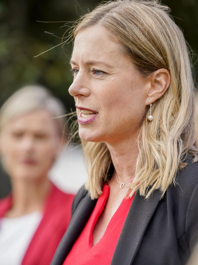 Rebecca White Labor leader announcing candidates for the state election in Launceston. Picture: Rob Burnett