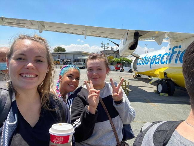 Philadelphia Rodgers, Natalie Grosch and Molly Pitkin have been stranded at an airport in the Philippines for days. Molly is a Type 1 diabetic and is starting to get concerned she won’t get home before her medical supplies run out.