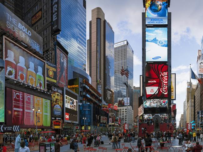 New York’s Times Square is LED advertising board central. Picture: Supplied