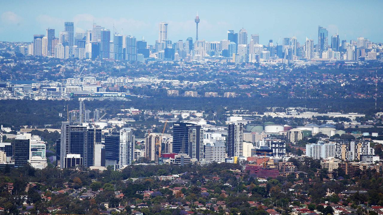 Parramatta, in the foreground, is attempting to re-centre Sydney away from the current CBD, behind.