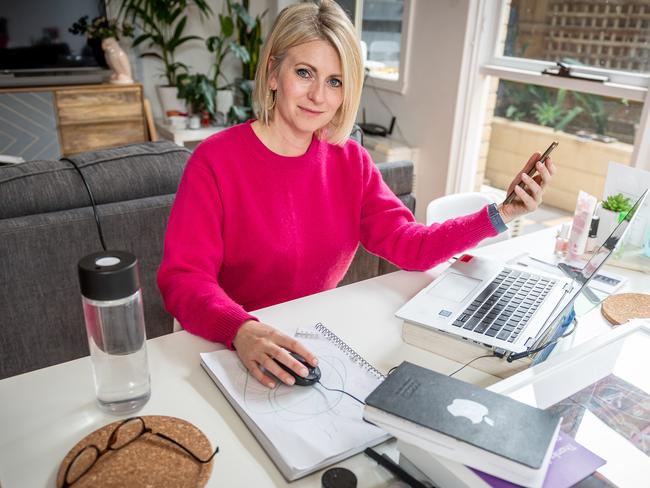 Workers are not wanting to return to the office now they have experienced working from home amid the COVID-19 pandemic. Sarah Purches, talent lead at RMIT Online, plans to transition to remote work post-coronavirus. Picture: Jake Nowakowski