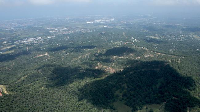 Aerial of the proposed Pacific View Estate at Worongary. Picture: Tim Marsden