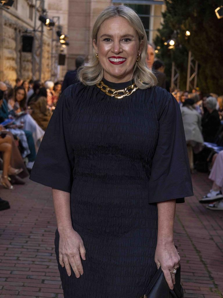 Mel Flintoft at the Adelaide Art Gallery, Adelaide Fashion Week. Picture: Kelly Barnes