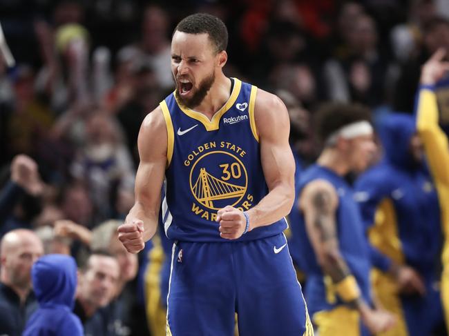 Could Josh Giddey join forces with Stephen Curry #30 at the Golden State Warriors if he leaves the OKC Thunder. Photo: Amanda Loman/Getty Images.