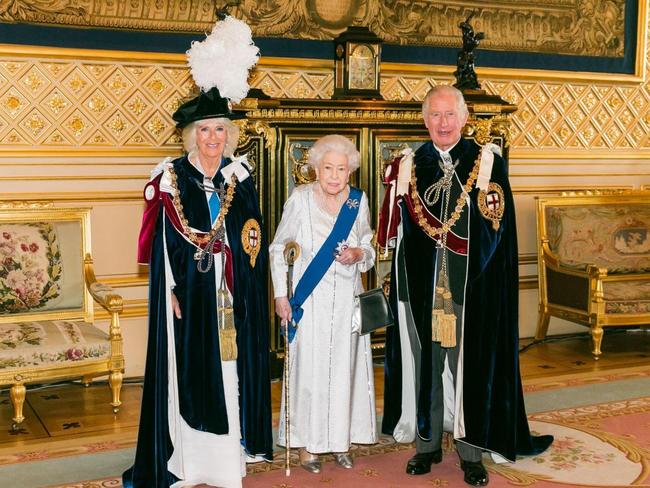 This year the Queen expressed her “sincere wish” that Camilla be called ‘Queen Consort’ when Charles is king. Picture: Steve Solomons/Buckingham Palace/AP