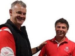 Glenroy president Murray Nilsson with new senior coach Dean Young. Photo: Facebook.