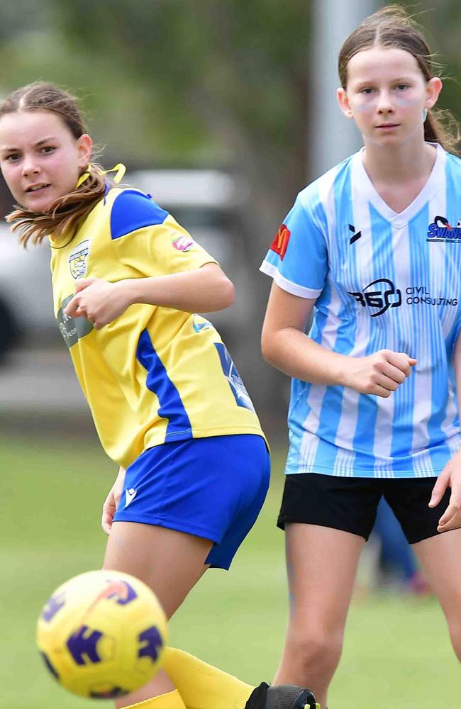 SOCCER: U 13 girls, Kawana V Maroochydore. Picture: Patrick Woods.