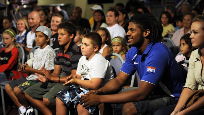 The club has been the heart of the community for generations. Pictured is a screnning of the NITV Barefoot Rugby League Show in 2009. Pictured: Erin Byrne.