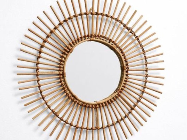 Cilia rattan mirror, $25, Target.