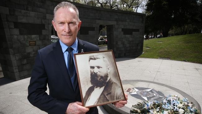 Leo Kennedy, whose great-grandfather was brutally murdered by the Kelly Gang, has written a book about the "hero myth" of Ned Kelly. Photo: David Caird