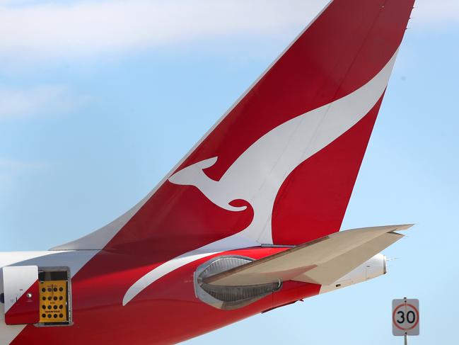 QANTAS at Brisbane airport. Photographer: Liam Kidston.