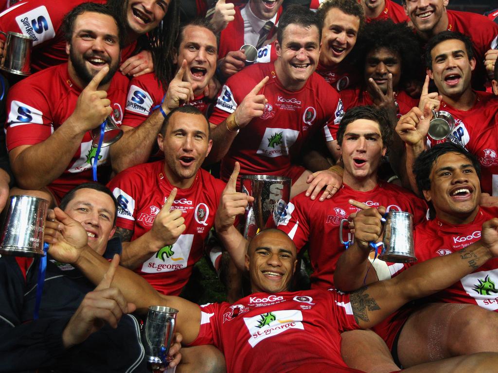 The Reds won the Super Rugby title in 2011. This season’s group is trying to emulate the feat. Picture: Getty Images