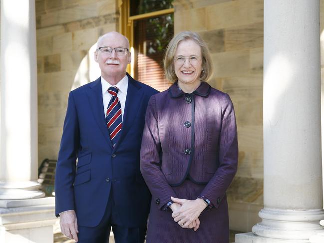 Dr Jeannette Young and her husband Professor Graeme Nimmo. Picture: NCA NewsWire/Tertius Pickard