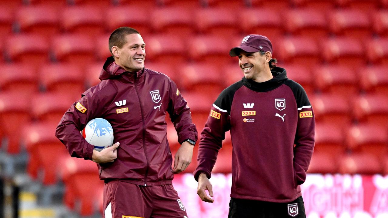 Ponga is looking forward to working with Maroons coach and champion fullback, Billy Slater. Picture: Bradley Kanaris/Getty Images