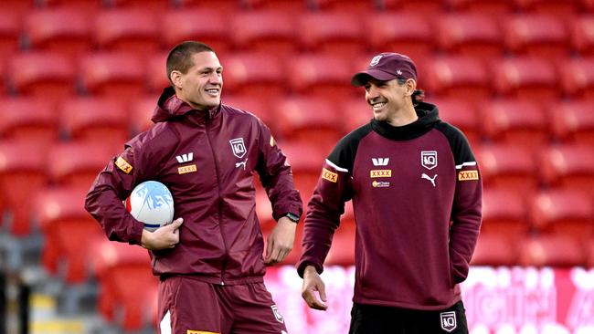 Ponga is looking forward to working with Maroons coach and champion fullback, Billy Slater. Picture: Bradley Kanaris/Getty Images