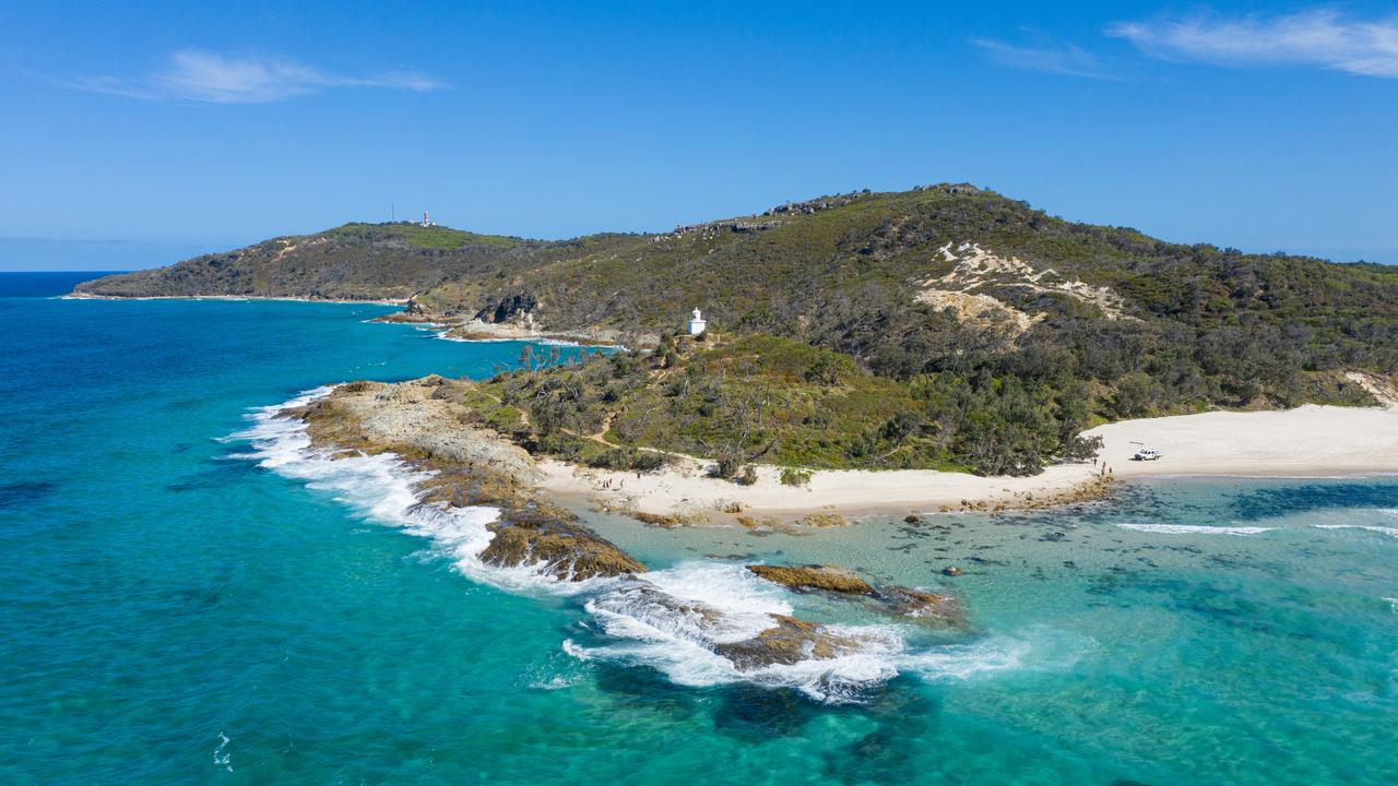 The attack happened in waters off Moreton Island.