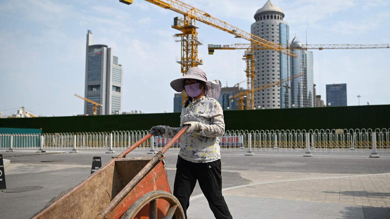 China faces a real estate crisis as people refuse to pay mortgages on unfinished buildings. Picture: Wang Zhao/AFP