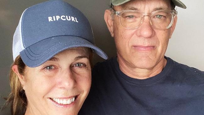 Instagram image of Rita Wilson and Tom Hanks while they are in hospital for coronavirus