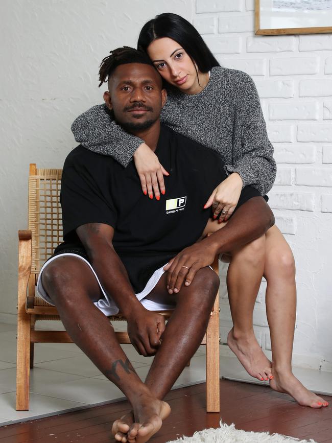 James Segeyaro and his wife Saryne. Picture: David Swift