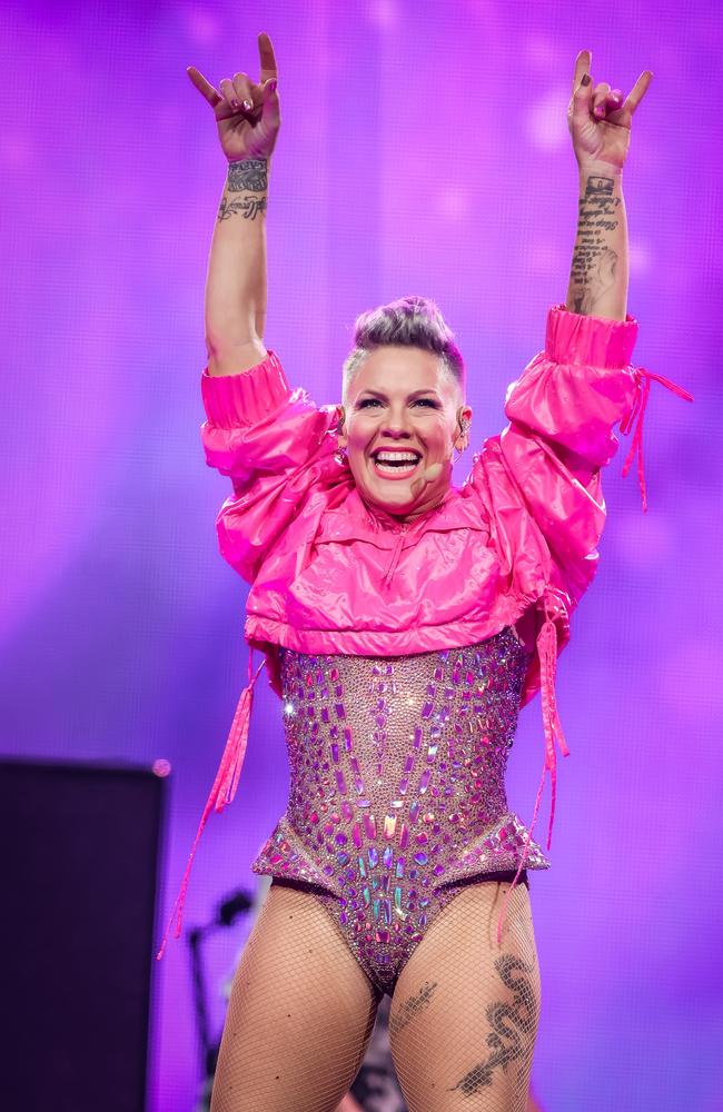 P!nk was ‘turfed out’ of the Manly Skiff Club while on the Sydney leg of her tour. Picture: Alexander Tamargo/Getty Images.